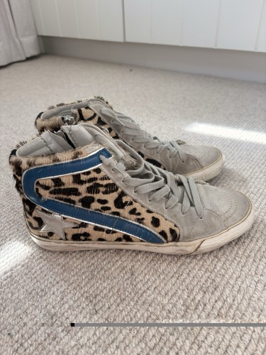 Golden goose leopard trainers - golden,