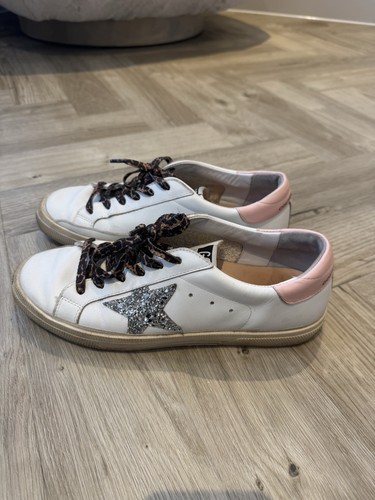 Golden goose leather - leather, glitter